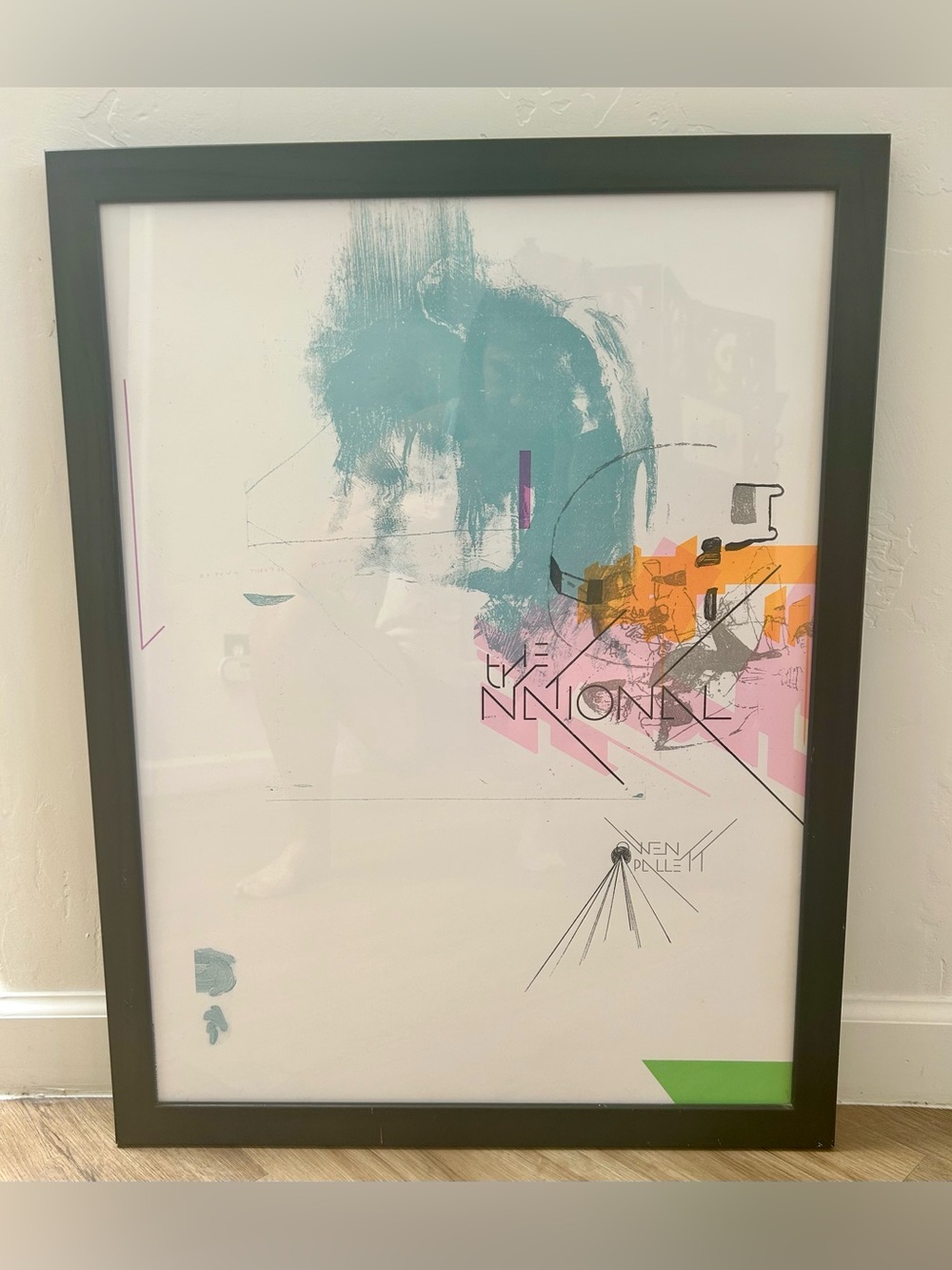 The National 2010 Concert Poster Framed Ben Chlapek Gig Art Print 21x27